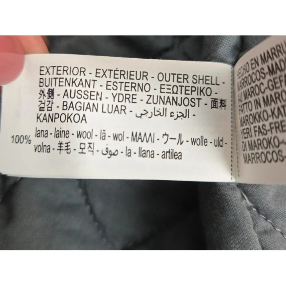 Zara Kids Girls 18 Months Wool Duffle Pea Coat Gray Faux Fur‎ Hood Trim Classic